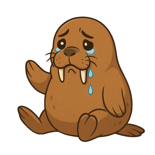 Piiretty Mursu itkee istuen.